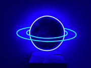 Planet Saturn Neon Sign