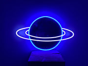 Planet Saturn Neon Sign