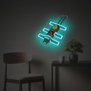 Plankton Stucked With Tape LED Neon Acrylic Artwork