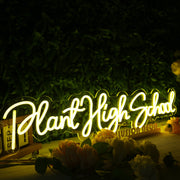 Plant High School Yellow Neon Sign