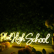 Plant High School Yellow Neon Sign