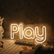 Play Yellow Neon Sign