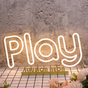 Play Yellow Neon Sign