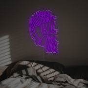 Please Dont Kill My Vibe With Pray Gesture LED Neon Sign