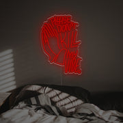 Please Dont Kill My Vibe With Pray Gesture LED Neon Sign