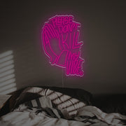 Please Dont Kill My Vibe With Pray Gesture LED Neon Sign