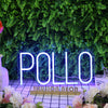 Pollo Blue Neon Sign