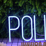 Pollo Blue Neon Sign