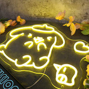 Pom Pom Purin Yellow Neon Sign