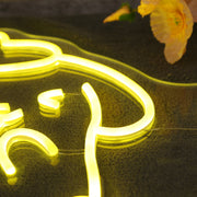 Pom Pom Purin Yellow Neon Sign