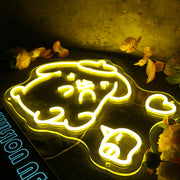 Pom Pom Purin Yellow Neon Sign