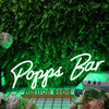 Popps Bar Green Neon Sign