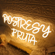 Postresy Fruta Yellow Neon Sign