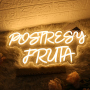 Postresy Fruta Yellow Neon Sign