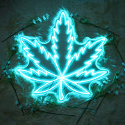 Pot Leaf Cannabis Leaf Marijuana Leaf Neon Sign NE130252