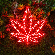 Pot Leaf Cannabis Leaf Marijuana Leaf Neon Sign NE130252