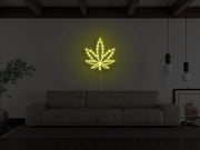 Pot Leaf Cannabis Leaf Marijuana Leaf Neon Sign NE130252