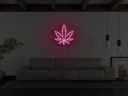 Pot Leaf Cannabis Leaf Marijuana Leaf Neon Sign NE130252