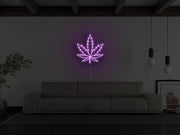 Pot Leaf Cannabis Leaf Marijuana Leaf Neon Sign NE130252