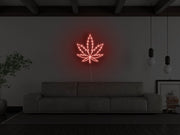 Pot Leaf Cannabis Leaf Marijuana Leaf Neon Sign NE130252