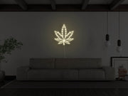 Pot Leaf Cannabis Leaf Marijuana Leaf Neon Sign NE130252