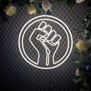 Power Hand Neon Sign