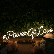 Power of Love Yellow Neon Sign