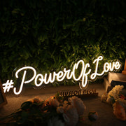 Power of Love Yellow Neon Sign