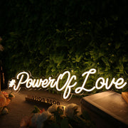 Power of Love Yellow Neon Sign