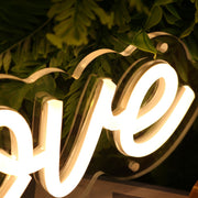 Power of Love Yellow Neon Sign