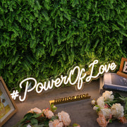 Power of Love Yellow Neon Sign