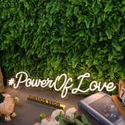 Power of Love Yellow Neon Sign