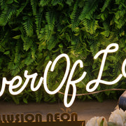 Power of Love Yellow Neon Sign