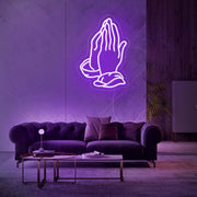 Prayer Hands Neon Sign