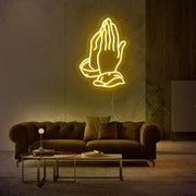 Prayer Hands Neon Sign