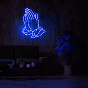 Praying Hands Neon Sign