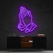 Praying Hands Neon Sign