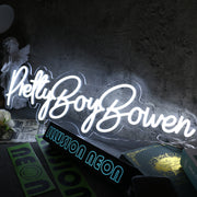 Pretty Boy Bowen White Neon Sign