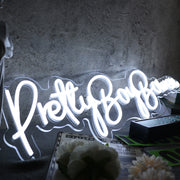 Pretty Boy Bowen White Neon Sign