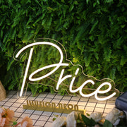 Price Yellow Neon Sign