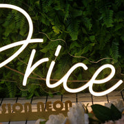 Price Yellow Neon Sign