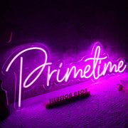 Prime Time Purple Neon Sign