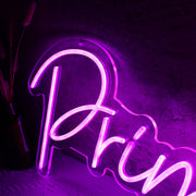 Prime Time Purple Neon Sign