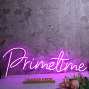 Prime Time Purple Neon Sign