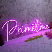 Prime Time Purple Neon Sign