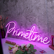 Prime Time Purple Neon Sign