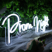 Prom Night White Neon Sign