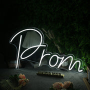 Prom White Custom Neon Sign