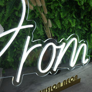 Prom White Custom Neon Sign