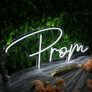 Prom White Neon Sign